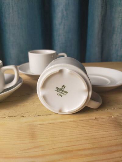 3 sets of Schonwald porcelain coffee cups and saucers
