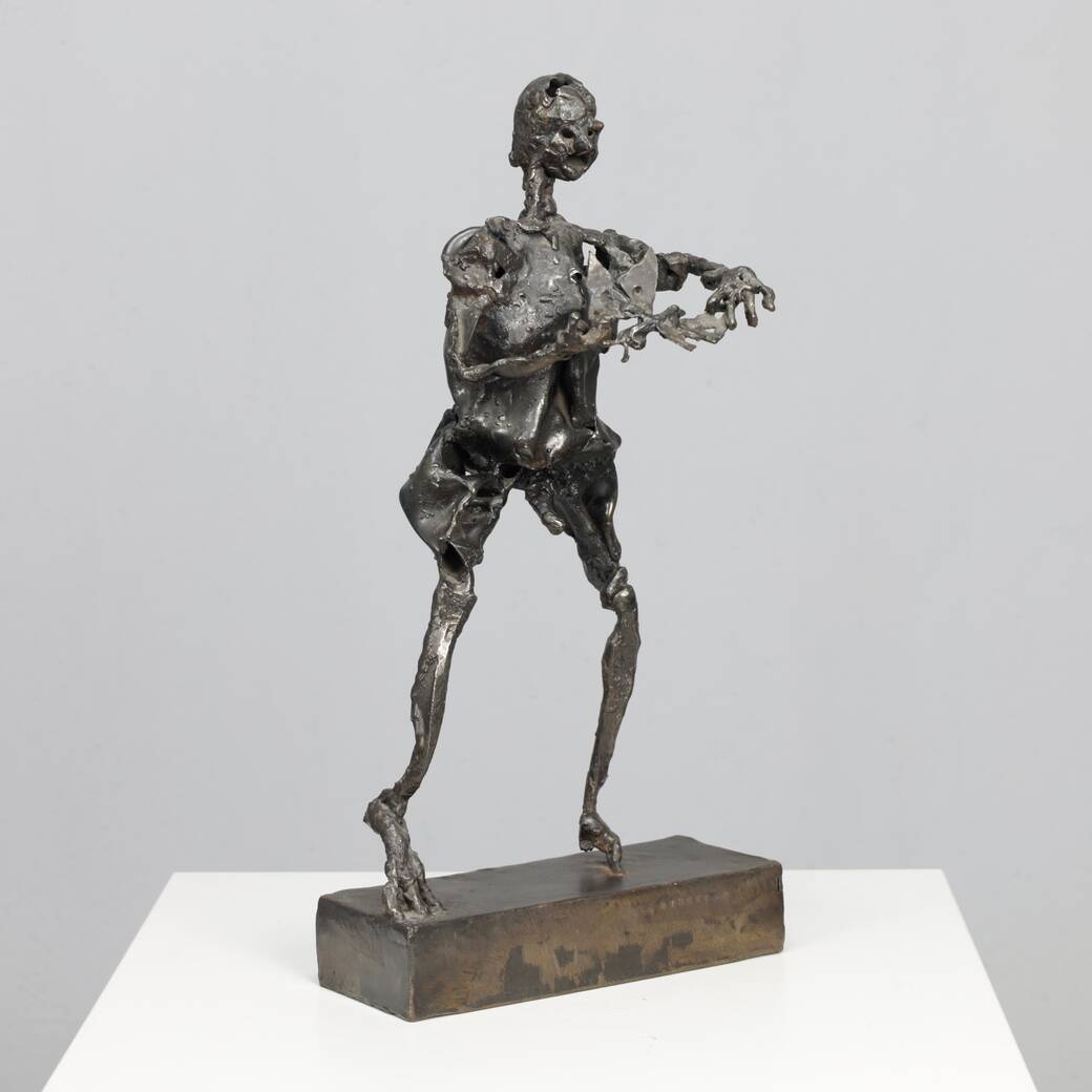 Expressive standing figure by Anthony Binstead, Belgium 1980s