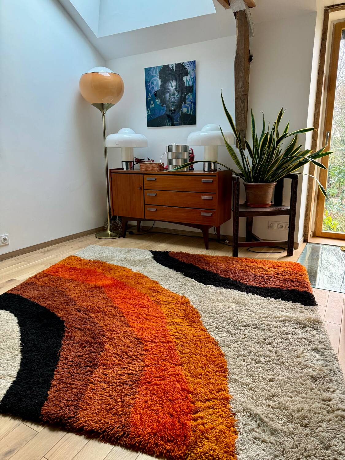 Vintage Space Age Rug Panton / 70s Style