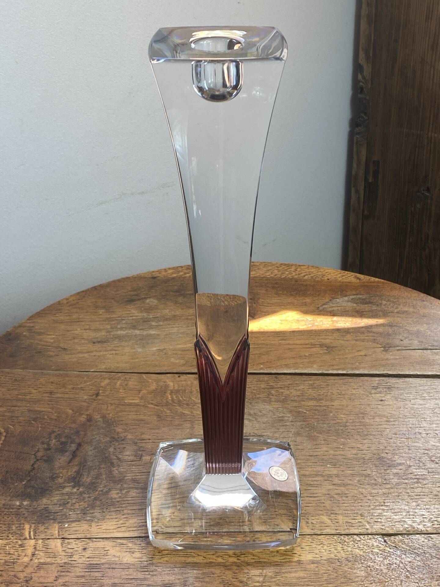 Bohemian crystal candlestick