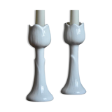 Pair tulip candlesticks