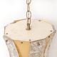 Suspension verre et laiton vintage, lustre vintage