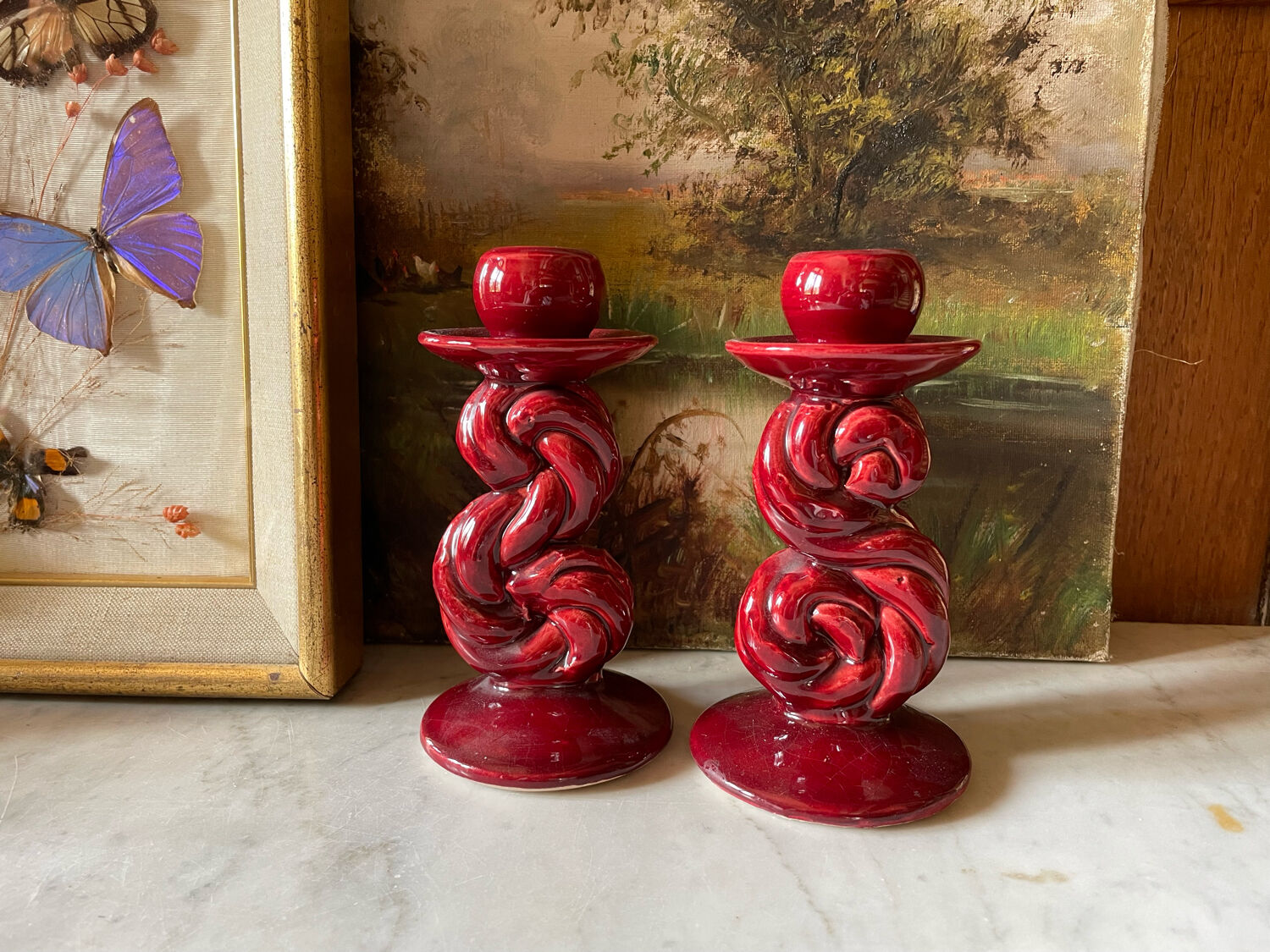 Ceramic candlesticks 1950