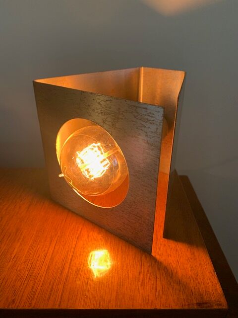 Stainless steel lamp 1970
