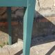 Table de ferme d'appoint patine turquoise