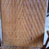 Chaise longue osier et bois