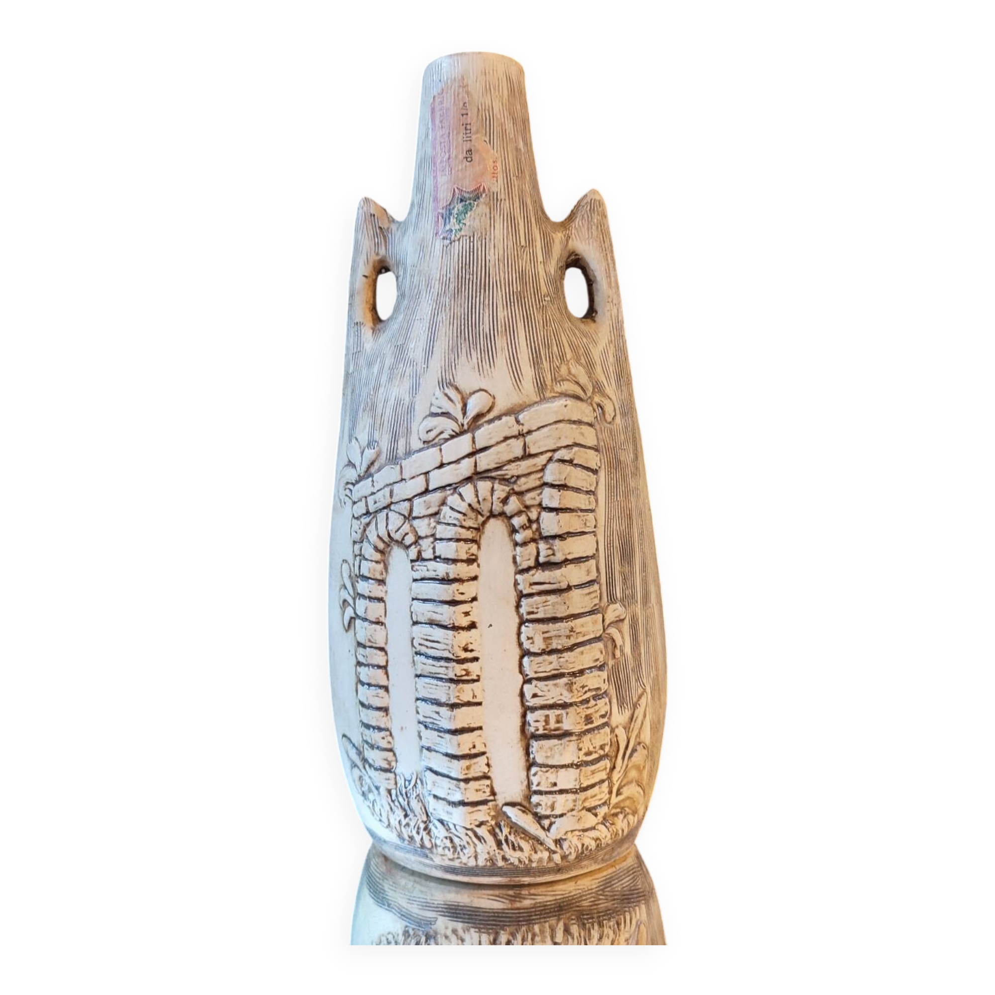 Vase signed EVA-SUD Mod. Dep vintage Italian ceramic