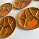 6 assiettes compartimentées vintage