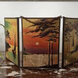 Miroir vintage 1920 triptyque de barbier