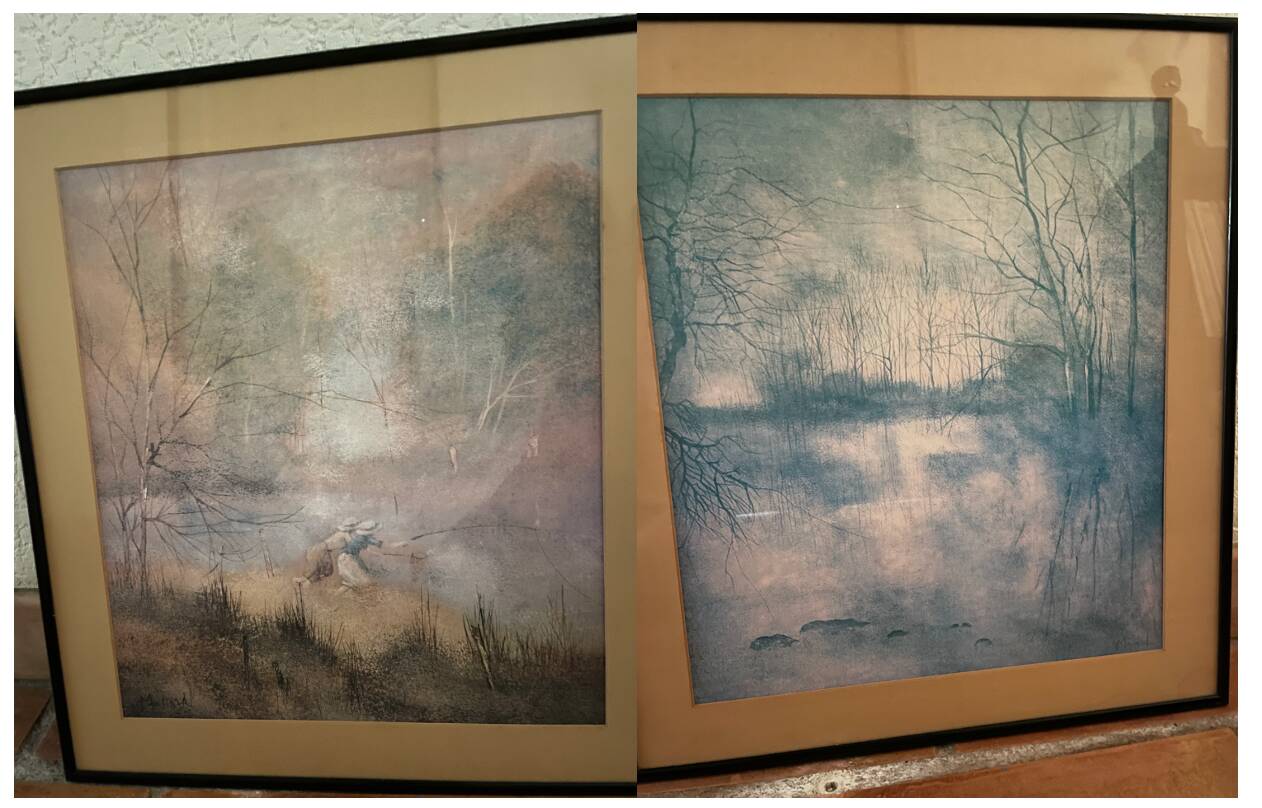 Paire de tableaux paysagers peintre niçois Massard