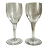 2 verres à vin en cristal ciselé