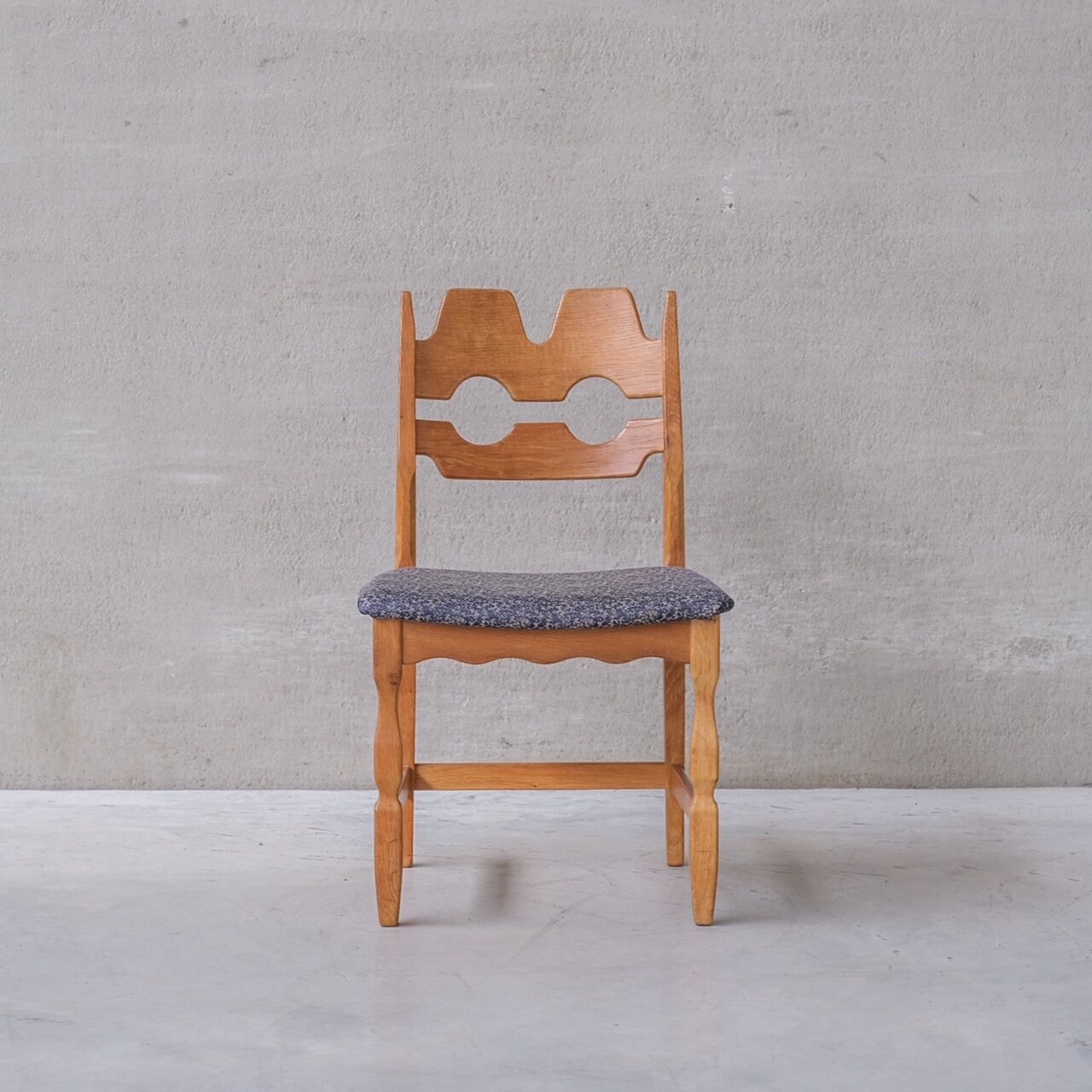Henning Kjaernulf razor mid-century danish oak dining chairs