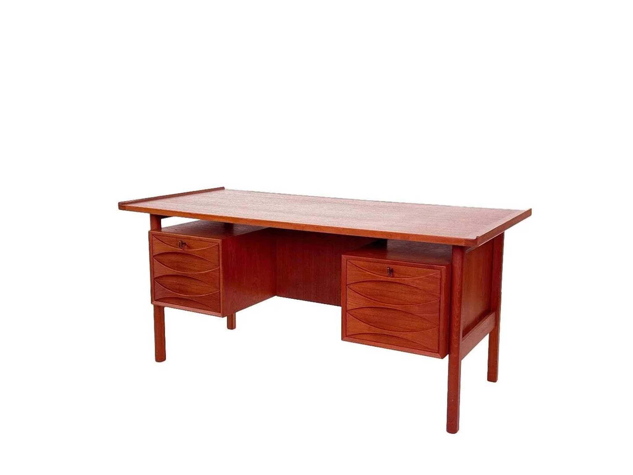 Vintage desk model 75 by Niels Clausen in teak - NC Møbler, Denmark 1960s