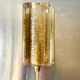 Scandinavian midcentury wall light in crystal and brass