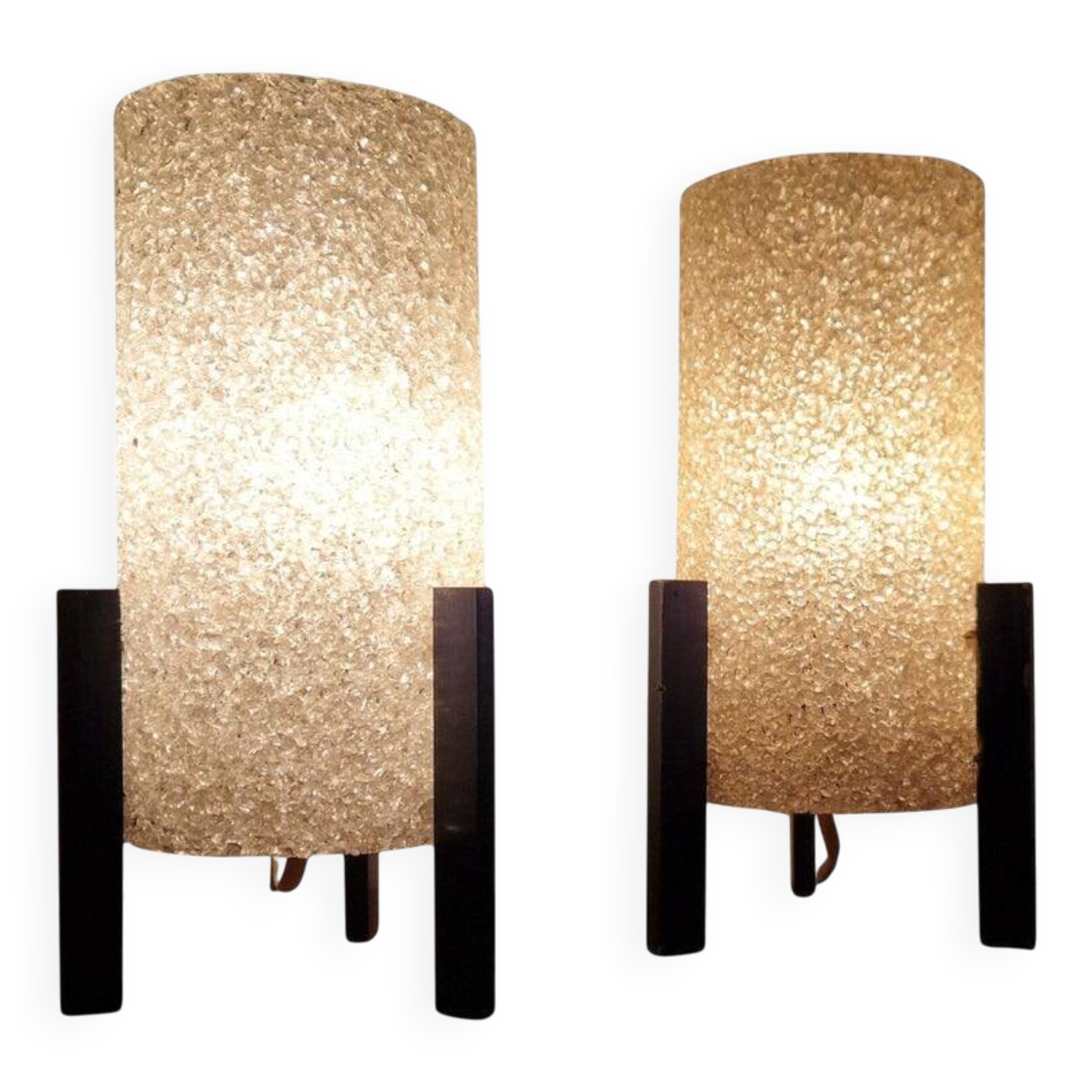 Pair of Midcentury Table Lamps Rockets, Germany, 1970s