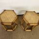 Pair of rattan bedside tables or end tables