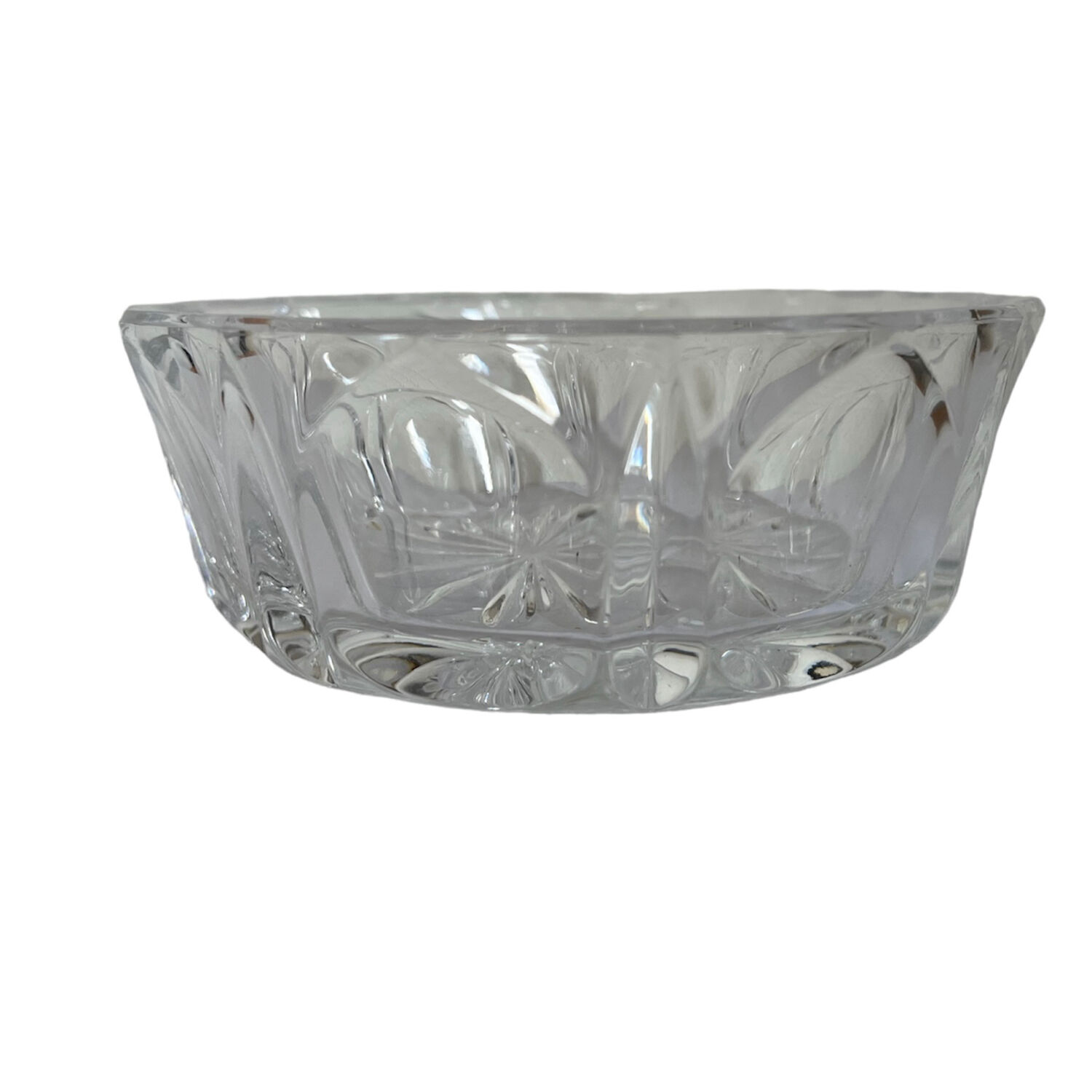 Vintage cut glass pocket empty cup 1950