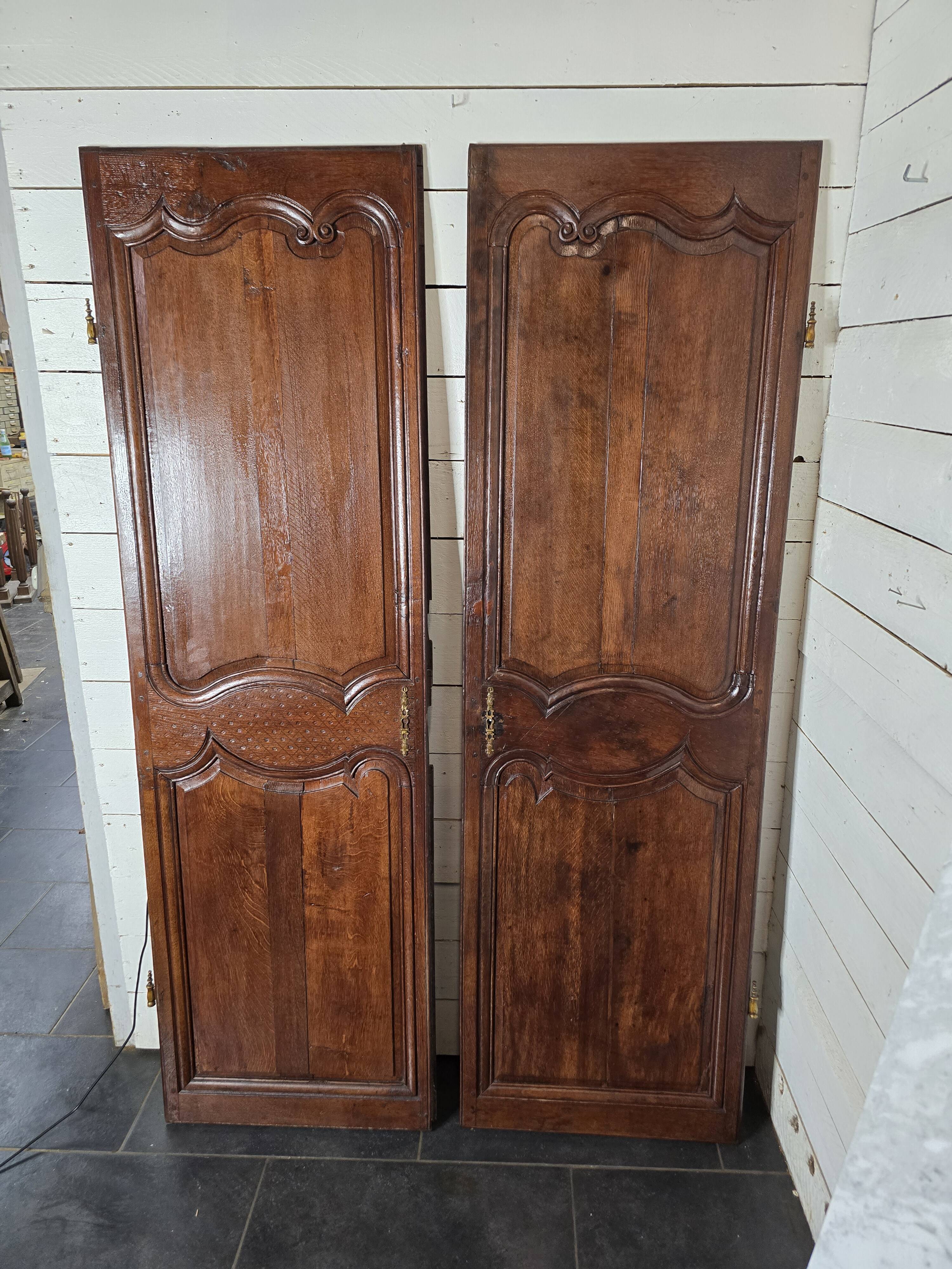 Pair of 19th century oak doors