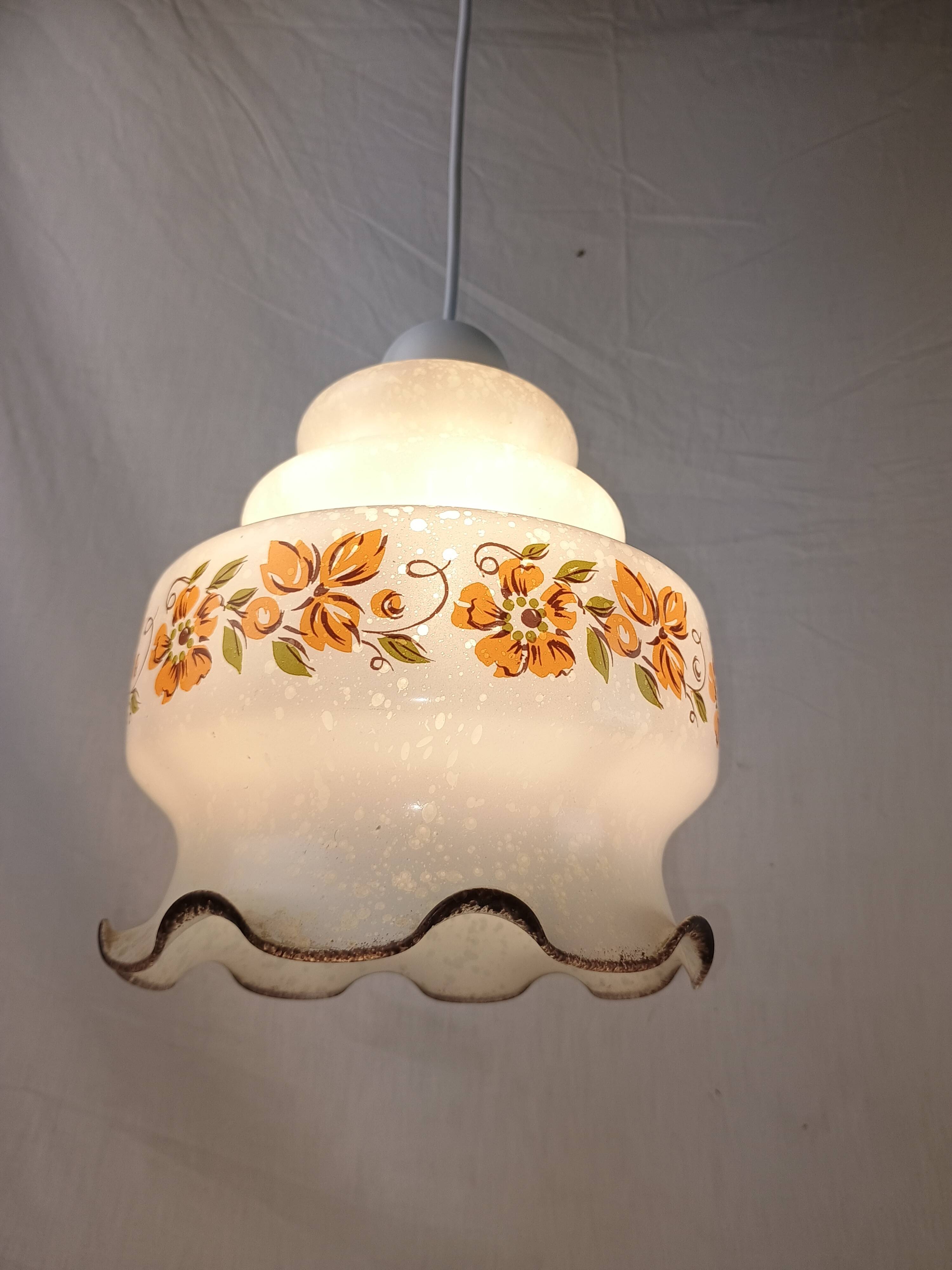 Authentic vintage pendant light from the 1950s–1960s, made in Italy