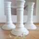 Malicorne white ceramic candle holder