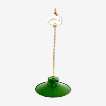 Enamelled suspension Lamp Pintsch