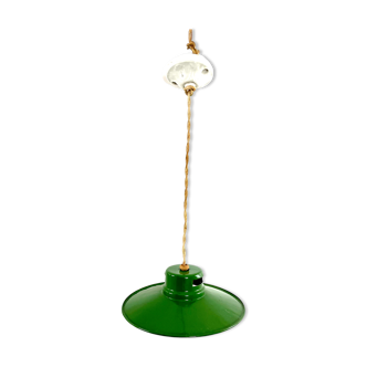 Enamelled suspension Lamp Pintsch