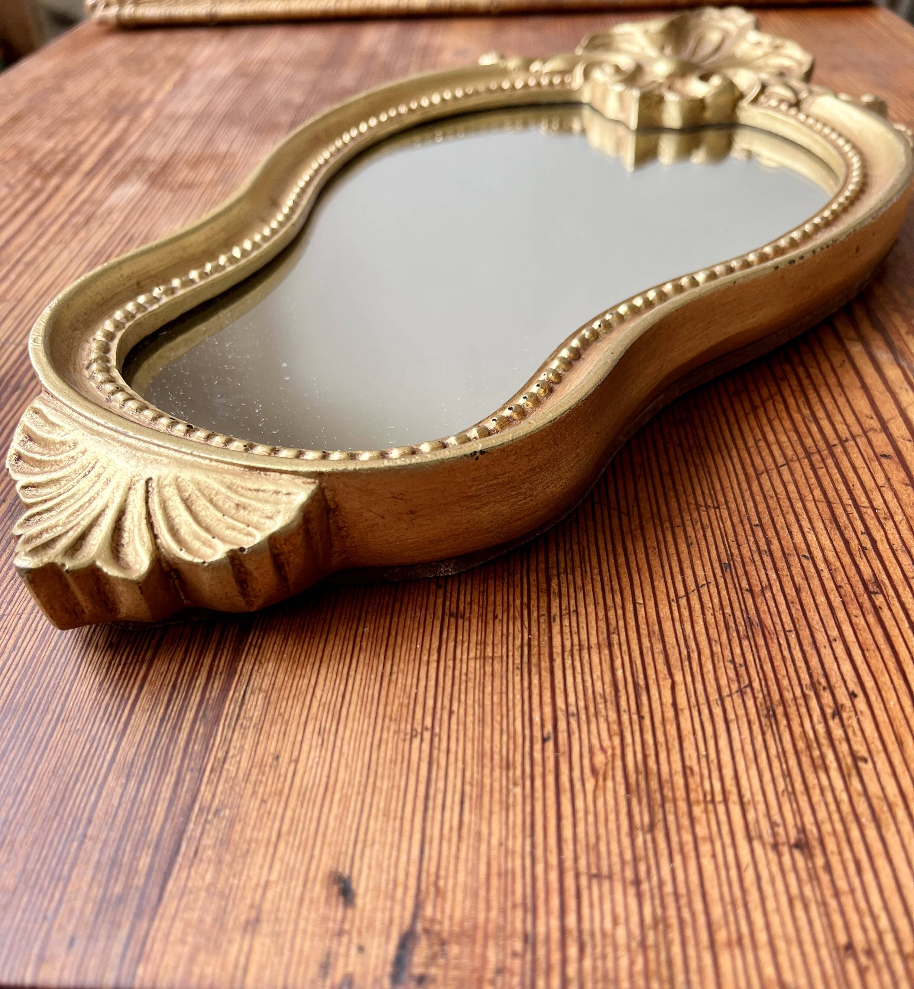 Miroir baroque doré style Louis XV taille S