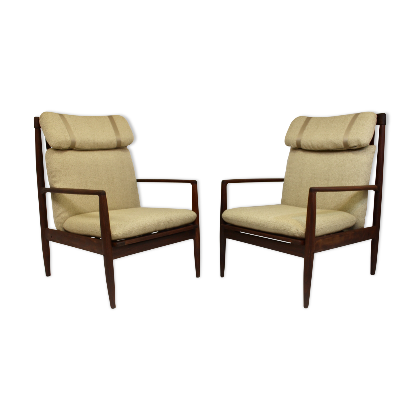 Pair of armchairs by Grete Jalk 1960 Denmark.