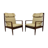 Pair of armchairs by Grete Jalk 1960 Denmark.
