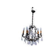 Chandelier with antique crystal pendants