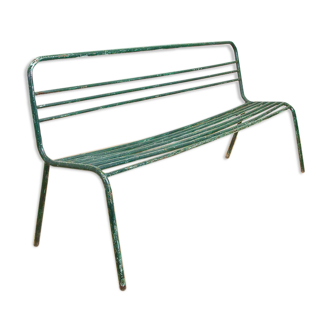 Banc de jardin vert métal