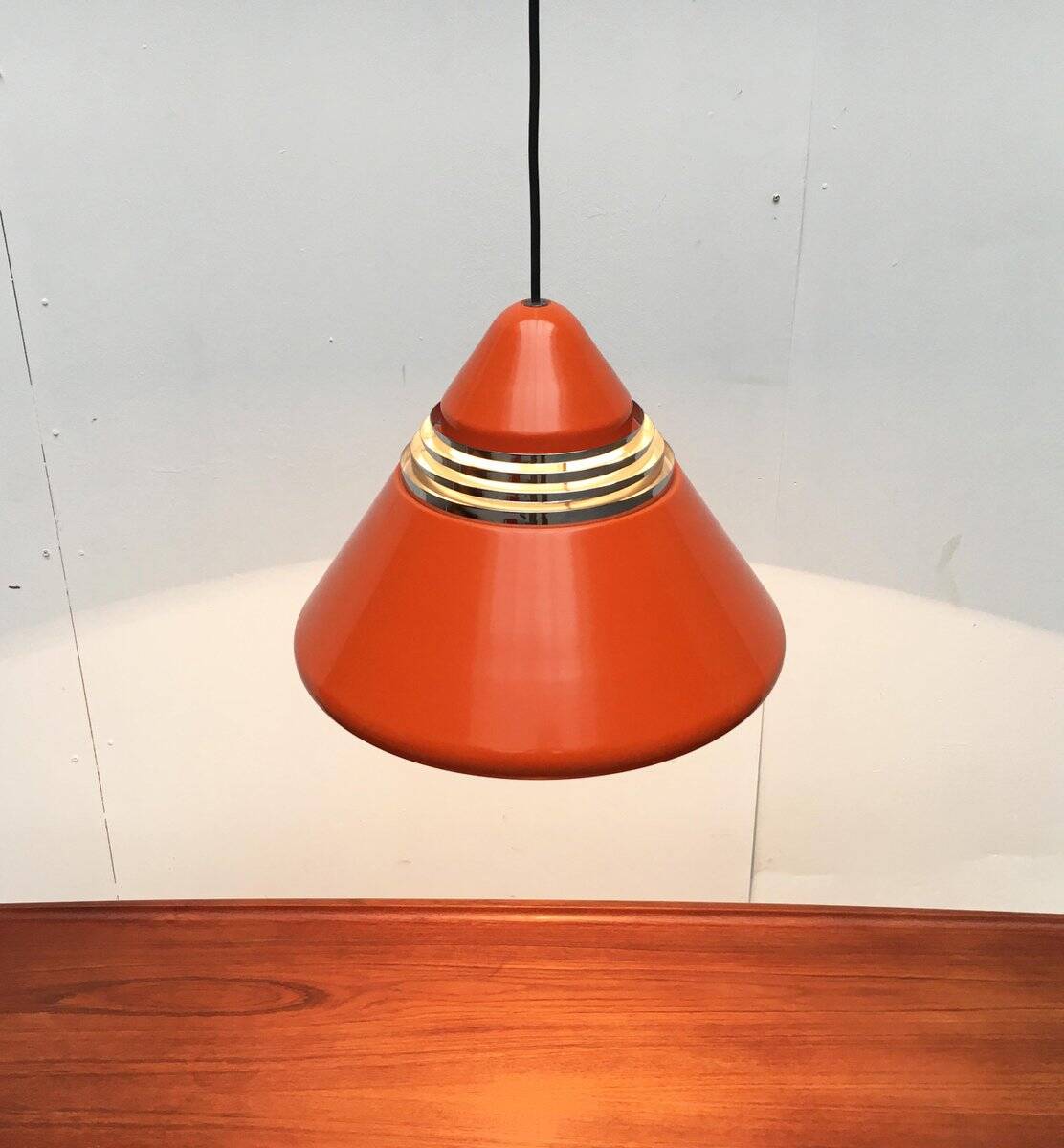 Vintage German Hanging Lamp Space Age Model 5535 by Alfred Kalthoff for Staff
