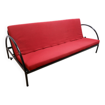 Vintage sofa bed with Hallingdal fabric