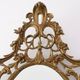 Miroir ovale en métal doré de style rococo, Italie, 20e siècle