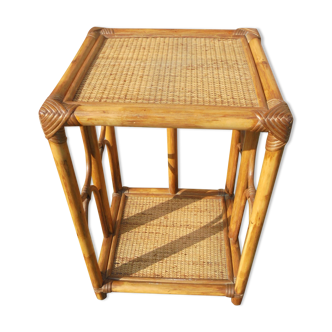 Petite table d'appoint en Rotin