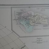 Ancienne carte du monde connu des anciens - 1893