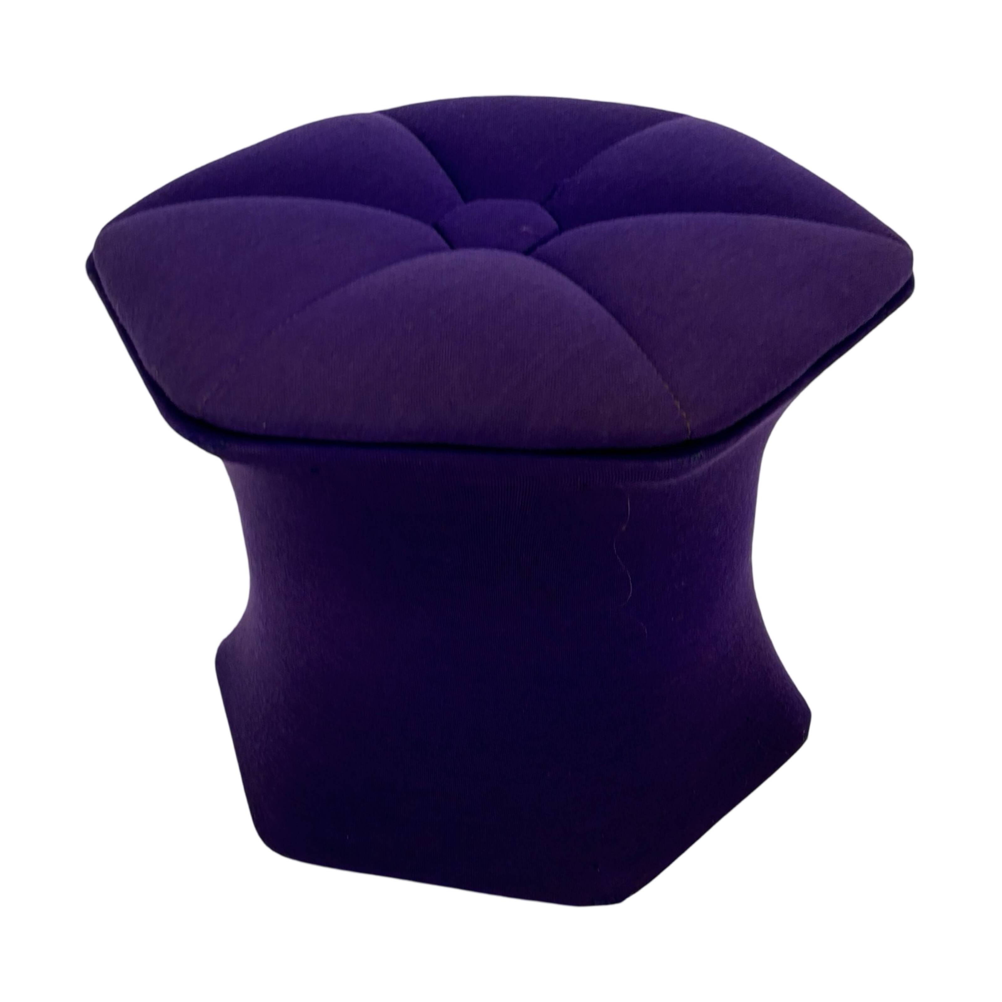 Vintage mushroom hocker or stool with storage compartment Netherlands 70's