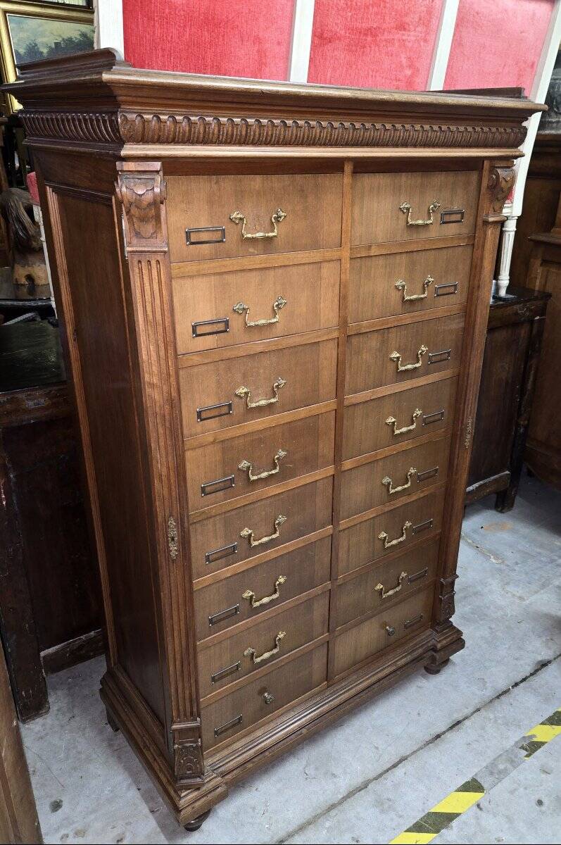 Antique solid wood workshop furniture in Renaissance style.