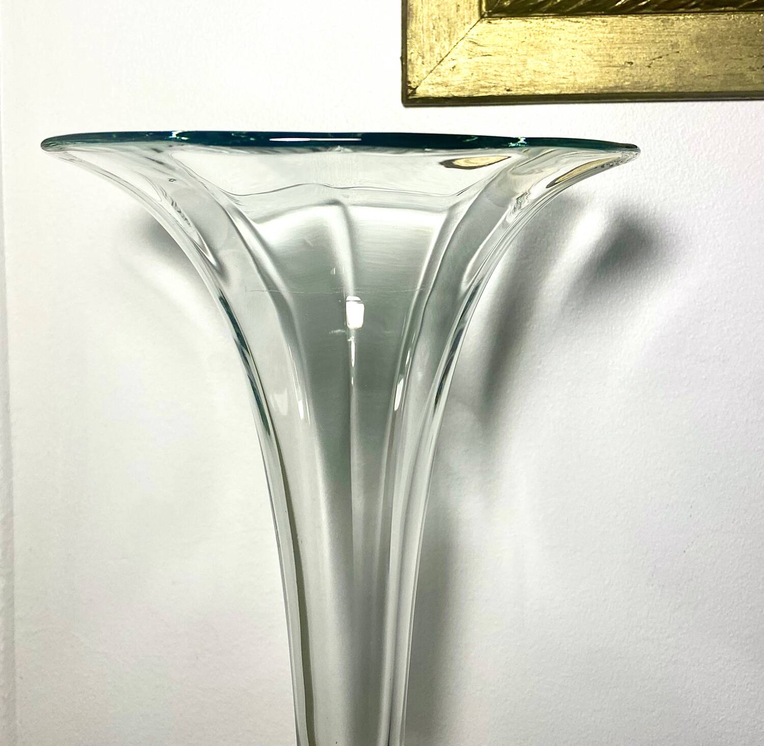 Giant crystal vase legras et cie