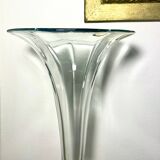Giant crystal vase legras et cie