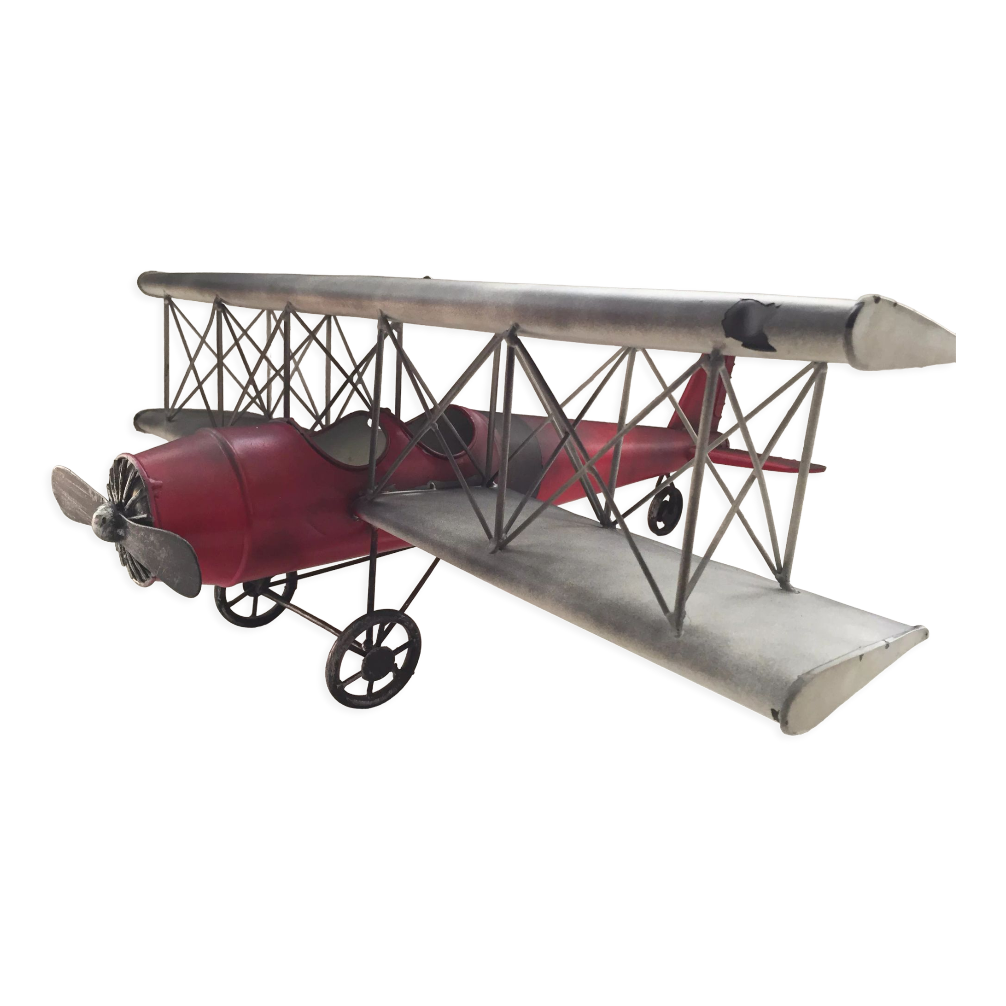 Metal model fighter plane biplane ww1 english french u.s.a.