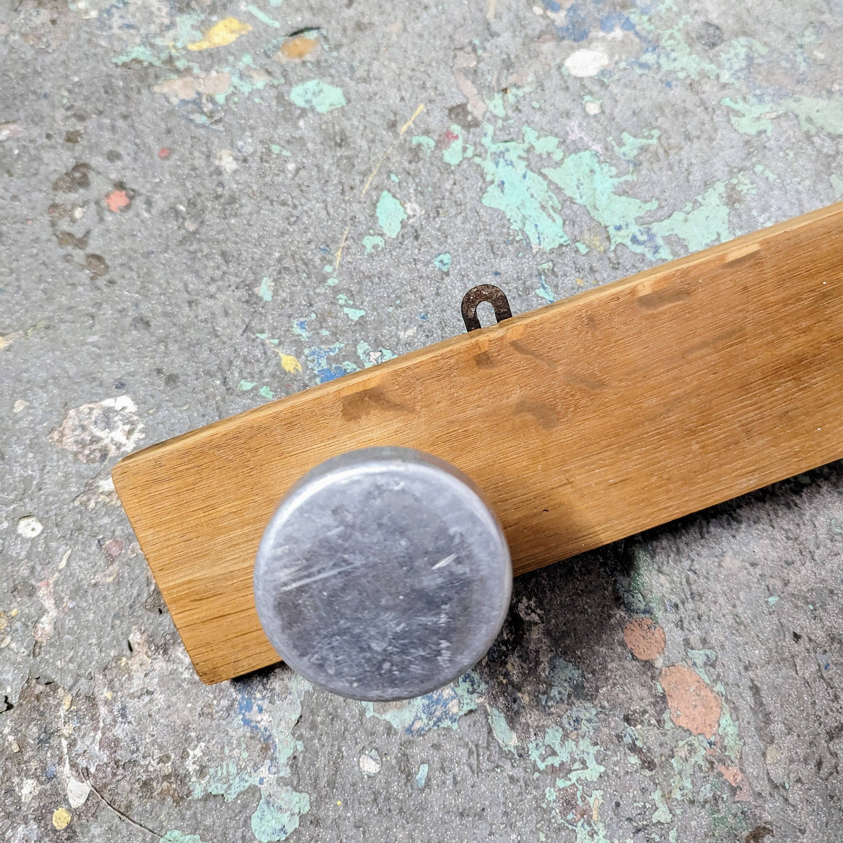 Wood and chrome coat rack