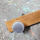 Wood and chrome coat rack