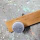 Wood and chrome coat rack