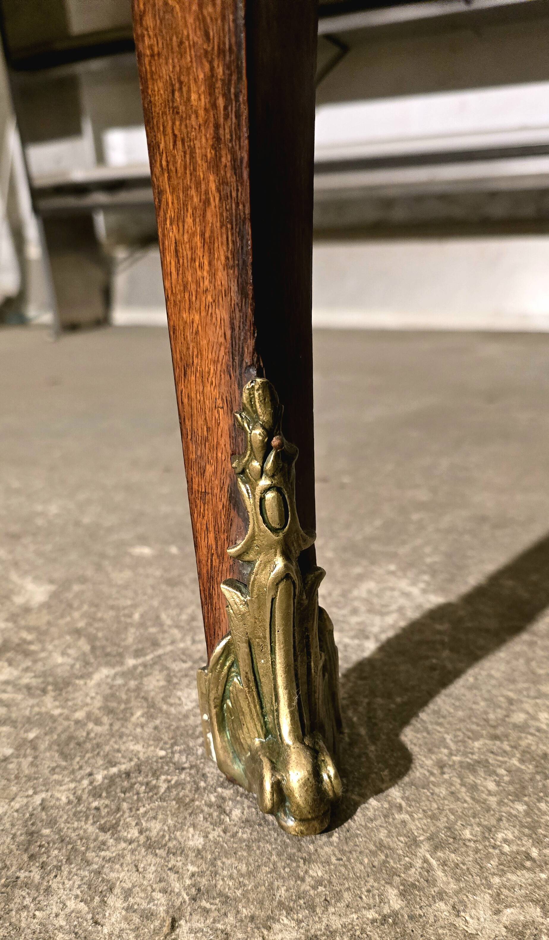 Louis XV style flat desk in marquetry - 20th century work