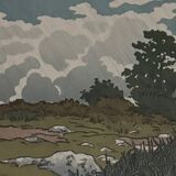 Lithograph by Henri Rivière Stream at Lopérec