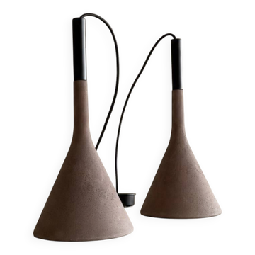 Paire de suspensions Aplomb en ciment par Lucidi & Pevere pour Foscari