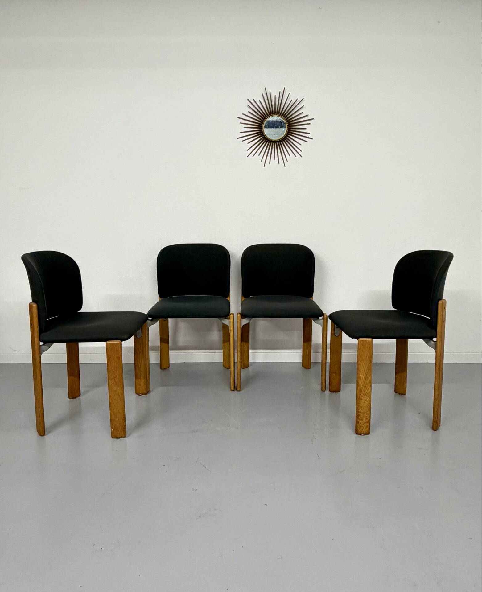 4 vintage Bruno Rey design chairs for Dieticker from the 1970s.