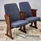 Vintage Blue Folding Cinema Chairs, 1970s Czechoslovakia