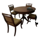 Table ancienne de salle à manger et 4 chaises